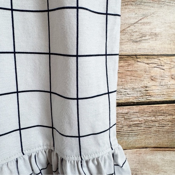 Hanna Andersson Girls Gray Plaid Grid Print Drop Waist Dress Size 130 US 8 - Picture 6 of 10